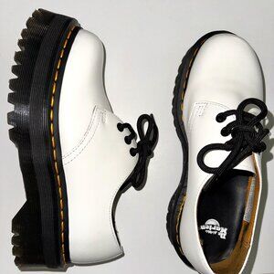 White, size EU 38, Dr. Marten 1461 Smooth Leather Platform Shoes